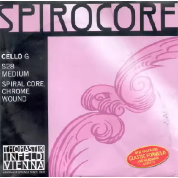 CUERDA VIOLONCELLO-Thomastik (Spirocore S 28) (Metal Cromo) 3ª Stark Cello 4/4 (G) Sol (Una Unidad) - 1