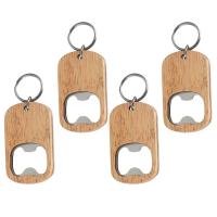 Abrepuertas De Madera Con Cadena Accesorios Para Cerveza En Lata 1/2/4 Piezas Para Barra Cocina Fiestas Llavero Universal - details 3