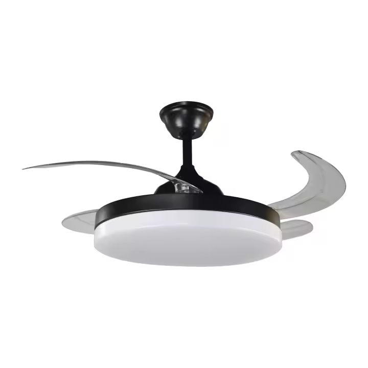 Ventilador de techo XTRELAMP ALARIK Motor Dc  6v NEGRO LED 36W con mando a distancia 3600 lm Diámetro 106cm - 1