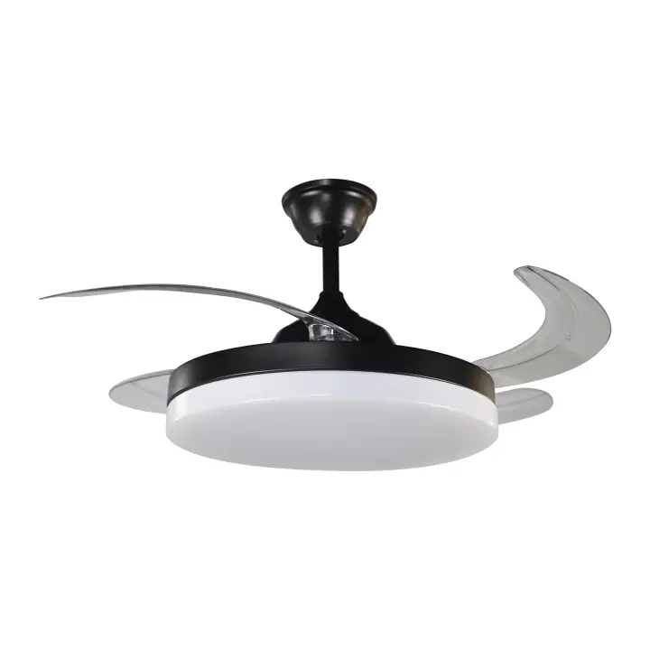 Ventilador de techo XTRELAMP ALARIK Motor Dc  6v NEGRO LED 36W con mando a distancia 3600 lm Diámetro 106cm - 1