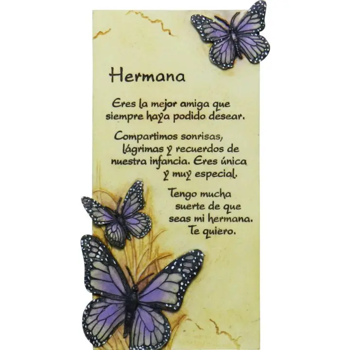 PERGAMINO de Piedra LABRADA con Textos para Ocasiones Especiales, Original Y ECONÓMICO. Especial Hermana - 1