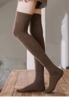 Medias Largas De Invierno Para Mujer Calientes Y Gruesas Medias Altas Terciadas Moda JK Lolita Colores Sólidos Talla Única - details 21