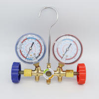 Medidor de Presión de Aire Acondicionado R134a con Manguera y Gancho Herramienta Diagnóstico 3 Way AC para Freon R12 R22 R404A R134a - details 4