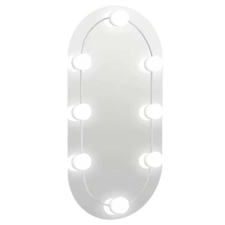 Espejo bañoEspejo con luces LED vidrio ovalado 60x30 cm - 1