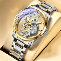 Reloj De Negocios Para Hombre Lujo Plata Acero Inoxidable Reloj De Cuarzo Luminoso Cronógrafo Resistente Al Choque Reloj De Pulsera Casual - details 14