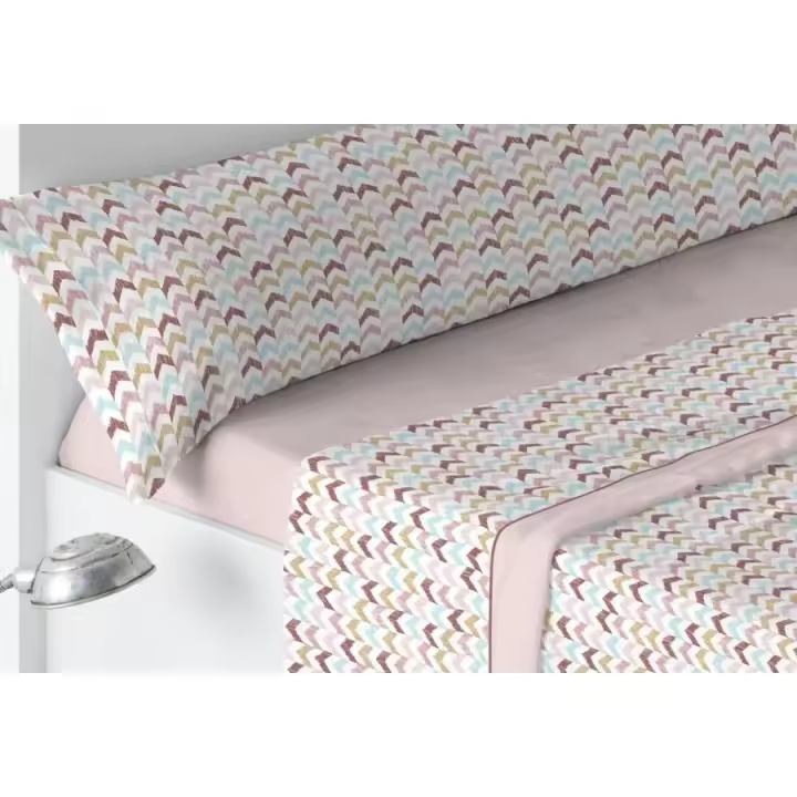Juego sabanas Coralina Burrito Blanco Diseño 974 color Rosa - 1