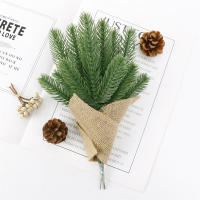 10PCS Ramas De Pino Artificial Hojas Verdes Falsas Para Decoración De Navidad Fiesta Casera Boda Jardín Adorno Planta De Árbol - details 6