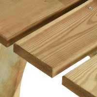 vidaXL Banco de jardín madera pino impregnada 160 cm - details 4