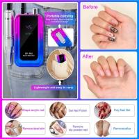 Máquina De Uñas Eléctrica Recargable 45000RPM Con Conector USB Set De Perforadora Para Manicura Borrador De Esmalte Bajo Ruido - details 6