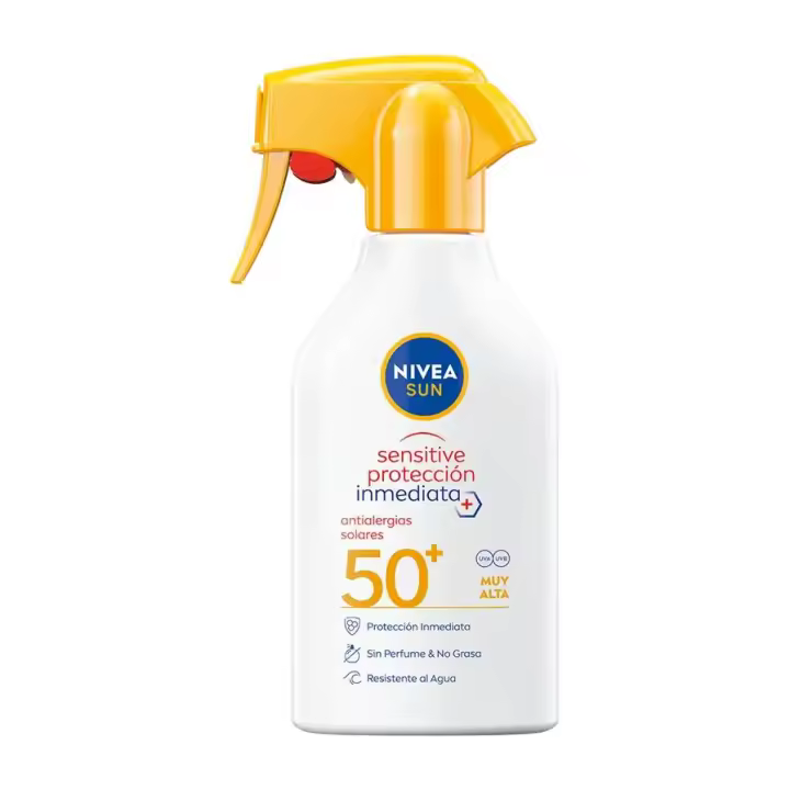 NIVEA SUN Sensitive Protección Inmediata Antialergias Solares FP50+ Spray 270 ML【ROUA】 - 1
