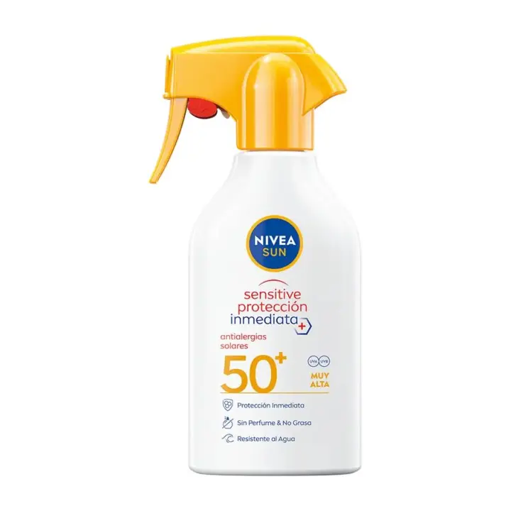 NIVEA SUN Sensitive Protección Inmediata Antialergias Solares FP50+ Spray 270 ML【ROUA】 - 1