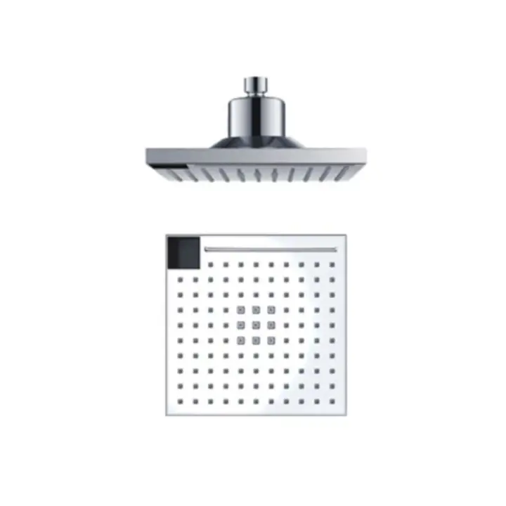 Sino Led 5 Ducha Mural Cuadrada Con Luz Led De 3 Chorros y Sensor De Infrarrojos Gris - 1