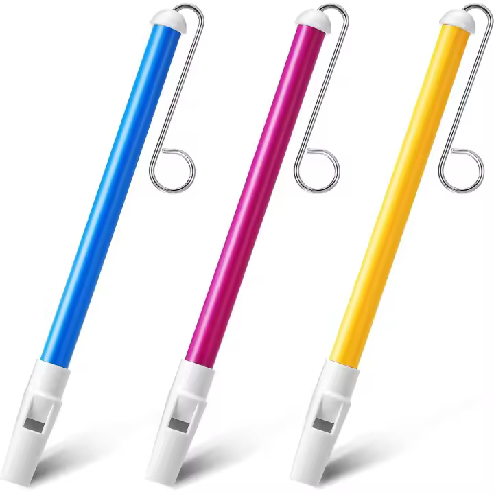 Juego de tres piezas, instrumento musical de juguete con silbato deslizante, entrenamiento del lenguaje oral y de los músculos orales de los niños (azul, morado y amarillo) - 1