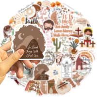 50pcs Etiquetas Adhesivas Biblia Proverbios Jesús Cristo Religión Para Laptop Maleta Motocicleta Navidad Durable Impermeable - details 9