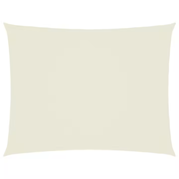 vidaXL Toldo de vela rectangular tela Oxford color crema 3x4 m - 1