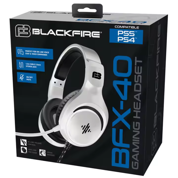 BLACKFIRE Auriculares Stereo con Cable Gaming Headset BFX-40 para PS5 y PS4 - 1