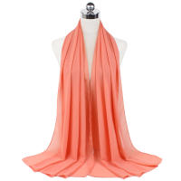 Nueva Elegante Bufanda De Mujer 2023 Modesta En Chiffón Sólido Tamaño Grande Abrazadora Para Cabeza Y Cuello Protección Solar Estilo Fashion - details 60