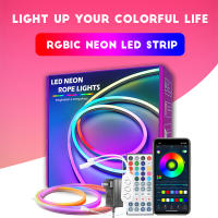 Luz De Neón RGBIC De 10M/32.6ft Con Control Remoto De 44 Botones Y Silicón Para Decoración De Hogar Y Dormitorio Luz LED Cambiante - details 0