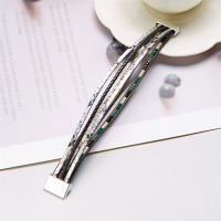 Pulsera Bohemia Vintage De Cuero Genuino Para Mujeres Y Hombres Hecha a Mano Con Cierre Magnético Ancho Joyería De Moda - details 32