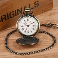 Reloj De Bolsillo Vintage Commemorative Bronce Con Cadena Regalo Reloj Colgante Exquisito 'I LOVE YOU FOREVER' - details 2