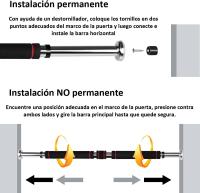 Barra dominadas ajustable, Barra dominadas marco de puerta, Barra de tracción Fitness, barra de dominada para entrenamiento de fuerza, Soporta 150Kg, Ancho ajustable de 80 cm a 130 cm， 60 cm a 100 cm - details 2