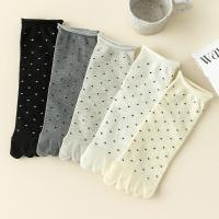 3 Pares De Calcetines De Dedos Para Mujer Con Patrón De Puntos Calcetines De Algodón De Alta Calidad De Media Pierna Con Dedos Separados - details 14