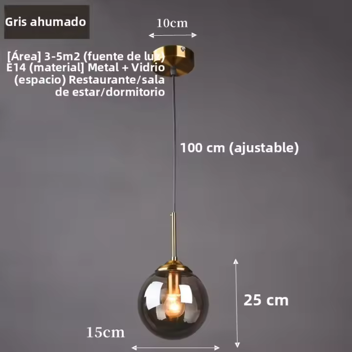 Lámpara Colgante De Vidrio LED Moderna Y Lucrecia Para Sala De Estar Comedor Dormitorio Instalación Por Cable Metálica Creativa - 1