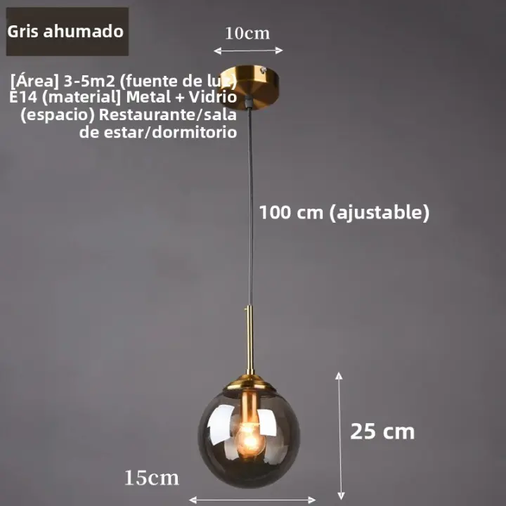 Lámpara Colgante De Vidrio LED Moderna Y Lucrecia Para Sala De Estar Comedor Dormitorio Instalación Por Cable Metálica Creativa - 1
