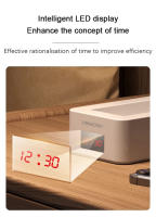 Lámpara De Escritorio Plegable Portátil Con Reloj Y Luz De Lectura LED Recargable a Través De USB Economía De Energía - details 8