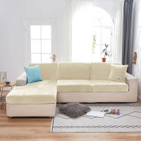 Funda De Sofá De Veludo Cubierta Suave En Color Sólido Spandex Protector De Muebles Estirable Para Sala De Estar Cubierta De Silla De Acento Sofá Modulable Sofá Futón - details 4