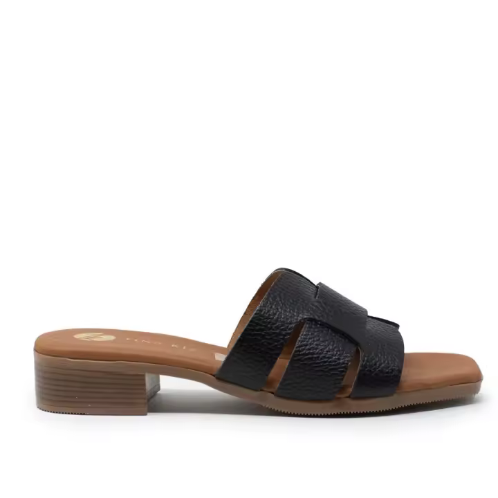 TINA KIZ 5600 NEGRO Sandalias planas de Mujer 35146 25V PALA ENGARZADA NEGRO - 1