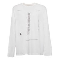 Camiseta de hombre de manga corta y cuello redondo Armani Exchange, bicolor con logotipo impreso - ¡Código 6KZTBL! - details 0