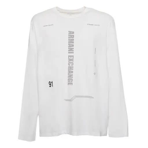Camiseta de hombre de manga corta y cuello redondo Armani Exchange, bicolor con logotipo impreso - ¡Código 6KZTBL! - 1