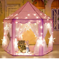 Carpa Grande Para Niños Juego De Princesa Torreón De Juguetes Para Interior Y Exterior Casa De Juegos Con Piscina De Bolas Para Bebés - details 8