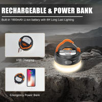 Lámpara De Camping Portátil 10W LED Con Batería Recargable De 1800mAh USB Lanternas De Tenda Para Excursionismo Al Aire Libre Iluminación Nocturna Con Colgador - details 11