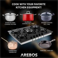 AREBOS Placa de Gas de 5 Quemadores 70 Cm de Placa Cerámico - Potente Cocina de Gas - details 18