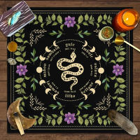 Mantel De Tarot Con Tu Poder En Forma De Serpiente Y Estampado Floral Y Vegetal Para Decoración De Altar Estilo Clásico Material Poliéster/Celulosa - details 13