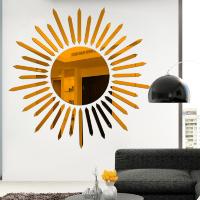 Pegatina De Espejo 3D Para Pared Decorativa Flor Solar Adhesiva Para Decoración De Habitaciones Estilo Aestético Decoración De Sala - details 1