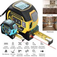 Medidor De Láser Y Cinta Métrica 3en1 Con Pantalla Digital Precisión Alta Medición Hasta 40M/60M Cinta De 5M Para DIY - details 1