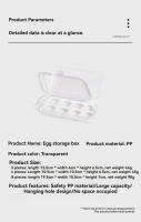 Caja De Almacenamiento Transparente Antichoque Para Huevos Portátil Para Camping Y Viajes Resistentes Al Rompimiento Caja De Protección Para El Hogar - details 21