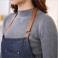 Delantal De Jean Con 3 Bolsillos Unisex Ajustable Para Hombres Y Mujeres Para El Trabajo En La Cocina Café Waiter Waitress - details 1