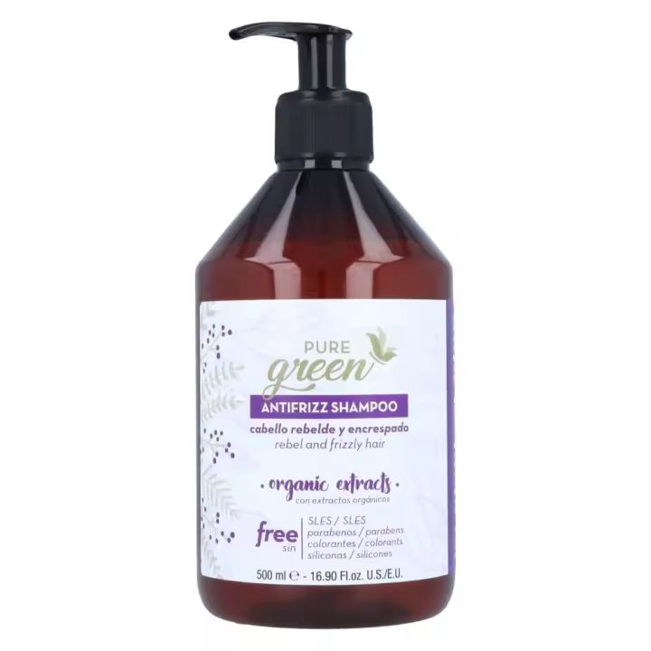 Pure green champú anti-frizz para cabello crespo y rebelde - 1