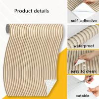 Papel Tapiz De Efecto Madera 3D Peleable Y Pegaable Eco-amigable Impermeable Para Fácil Instalación En Sala De Estar Cocina Dormitorio Estilo Moderno - details 1
