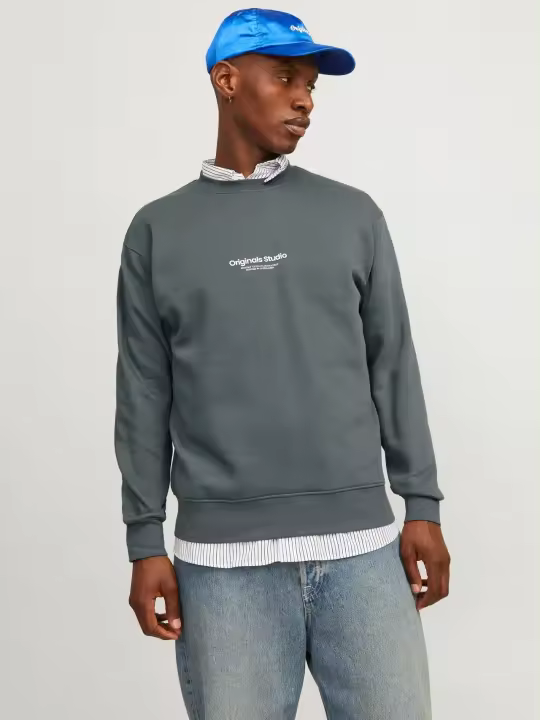 Jack & Jones Vesterbro Sudadera Sin Capucha Color Gris - Calidad Para El Día A Día - 1