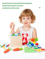Juguete Montessori De Madera Kit De Juego Para Desarrollo Temprano En Edad De 3-6 Años Sorteo De Formas Y Caída De Bolas Caja De Permanencia De Objetos Con Monedas Y Zanahorias Para Niños Pequeños - details 5