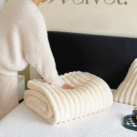 Manta Gruesa De Color Sólido Con Rayas Anchas Manta Suave Y Cálida Para Sofa Y Cama Cubierta De Tela Decorativa Para Dormitorio En Casa Estilo Geométrico - details 26