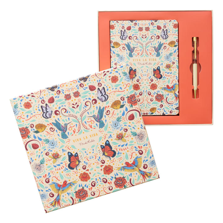 Set Cuaderno de notas Frida Kahlo con Bolígrafo - Regalos originales para mujer - Regalo navidad mujer : Bonito cuaderno para escribir |   Cuadernos bonitos - Papeleria Bonita : Regalo amigo invisible
