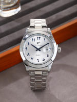 Reloj De Cuarzo Para Hombre Reloj De Pulsera De Moda Sencilla Y Lujo Para Uso Diario Y Negocios Con Calendario Pantalla Con Marcas Numéricas De Arábigas Material De Acero Inoxidable Resistente Al Agua - details 2