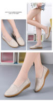 Zapatos De Cuero Genuino Para Mujer Blancos Loafers Estilo Clásico Verano Zapatos De Enfermera Plana De Cuero Para Adultos Casual - details 9
