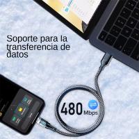 Cable De Carga Rápida NNBILI 120W Tipo C a Tipo C Con Pantalla LED Para Huawei Oppo Vivo Cable De Datos USB a Tipo-C Malla - details 1